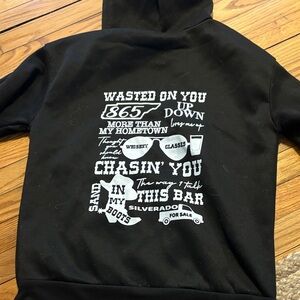 Black Graphic Hoodie Morgan wallen